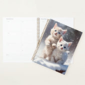 雪の中で青い目遊をした子猫たち プランナー手帳 (ディスプレー)