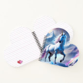 雪の中で魅了されたユニコーンファンタジー ノートブック (内部)