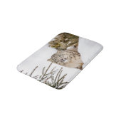 雪の中にいたユキヒョウ バスマット (アングル)