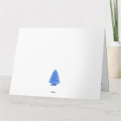 雪の中におもしろいを持つクリスマスメルカット カード (裏面)