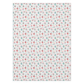 雪の中にかわいいペンギン。白で印刷 テーブルクロス (正面)