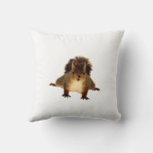 雪の中にノジー赤リスの名前を追加 クッション (裏面)