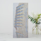 雪の中にハヌカー！メタリック紙のフラットカード 招待状 (スタンド正面)