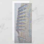 雪の中にハヌカー！メタリック紙のフラットカード 招待状 (正面/裏面)