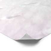 雪の中にヒバリのある冬の風景 ポスター (角)