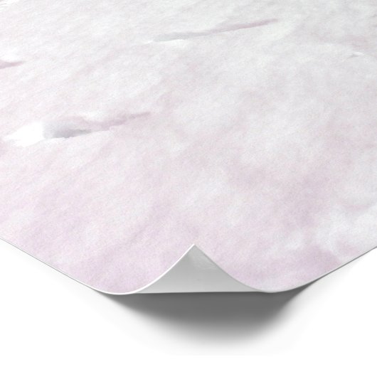 雪の中にヒバリのある冬の風景 ポスター (角)