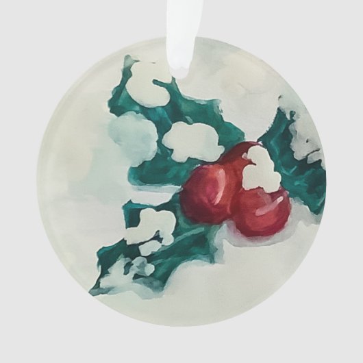 雪の中にホリー オーナメント (正面)