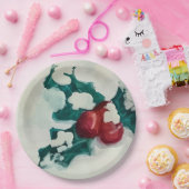 雪の中にホリー ペーパープレート (パーティー)