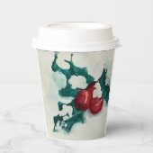 雪の中にホリー 紙コップ (正面)