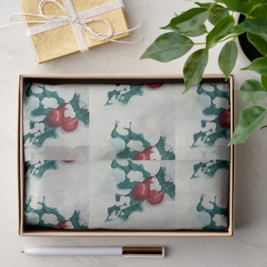 雪の中にホリー 薄葉紙 (ギフト)