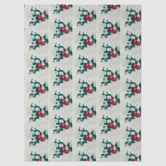 雪の中にホリー 薄葉紙 (正面)