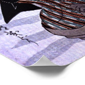 雪の中に傘を持った人 ポスター (角)