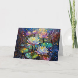 雪の中に咲く上品な蓮の花 カード