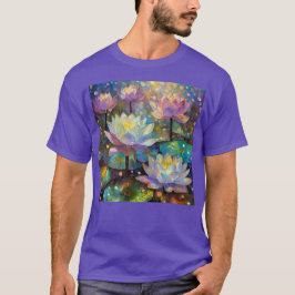 雪の中に咲く上品な蓮の花 Tシャツ