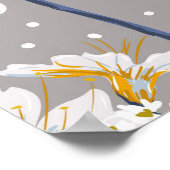 雪の中に咲く美しい冬の花 ポスター (角)