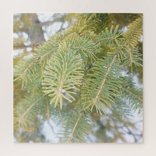 雪の中に枝をスプルース。買今 ジグソーパズル (縦)