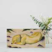 雪の中に横たわる犬(by Franz Marc) カード (スタンド正面)