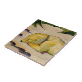 雪の中に横たわる犬(by Franz Marc) タイル (側面)