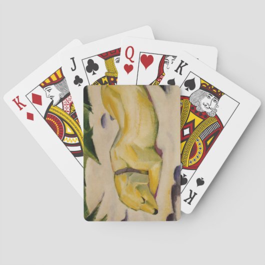 雪の中に横たわる犬(by Franz Marc) トランプ (裏面)