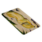 雪の中に横たわる犬(by Franz Marc) マグネット (右側)