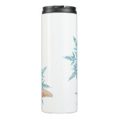 雪の中に横たわる白いドイツの羊飼い タンブラー (裏面)