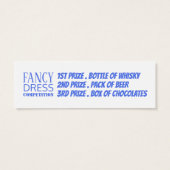 雪の中に狼のドレスコンファンシーペティションチケット (裏面)