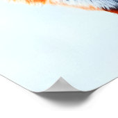 雪の中に赤いキツネが二匹 | AIアートポスター ポスター (角)