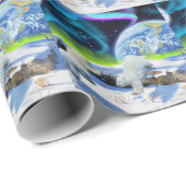 雪の中に遊3極熊の子牛 – Earth Day Art ラッピングペーパー (ロールコーナー)