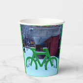 雪の中に閉じ込められる 紙コップ (裏面)