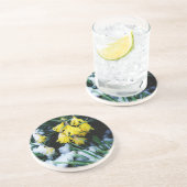 雪の中に黄色の水仙の花 コースター (側面)