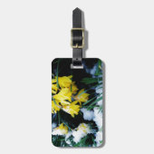 雪の中に黄色の水仙の花 ラゲッジタグ (正面縦)