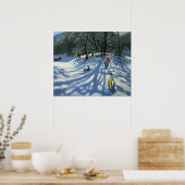 雪の中のおもしろいMorzineフランス ポスター (キッチン)