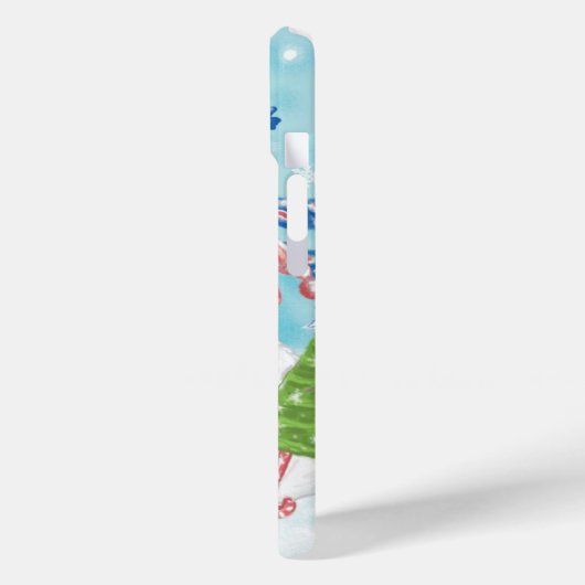 雪の中のかわいいクリスマス雪だるまファミリー Case-Mate iPhoneケース (裏面 / 左)