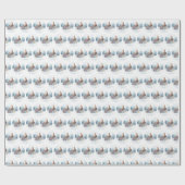 雪の中のかわいいバニーのクリスマスホリデーギフトラップ ラッピングペーパー (フラット)