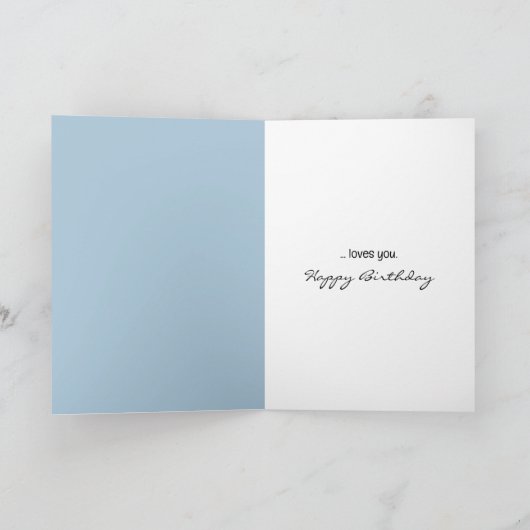 雪の中のかわいい誕生日バニー カード (内部)