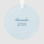 雪の中のかわいい鹿 オーナメント (裏面)