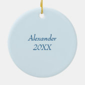 雪の中のかわいい鹿 セラミックオーナメント (裏面)