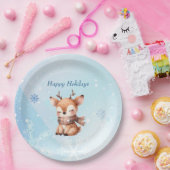 雪の中のかわいい鹿 ペーパープレート (パーティー)