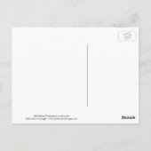 雪の中のアカゲラ ポストカード (裏面)