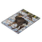 雪の中のアカシカ ノートブック (左側)