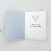 雪の中のアニバーサリーブルーバード カード (内部)