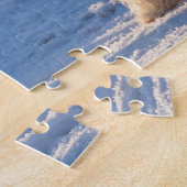 雪の中のアヒゲドコリー ジグソーパズル (側面)