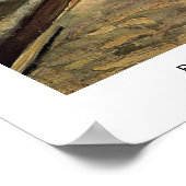 雪の中のアントワープの古い家の裏庭 ポスター (角)