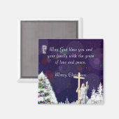 雪の中のイエス マグネット (正面/裏面)