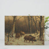 雪の中のイノシシ(Rosa Bonheur) カード (スタンド正面)