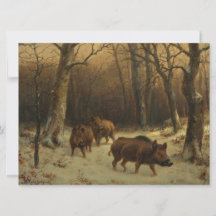 雪の中のイノシシ(Rosa Bonheur)