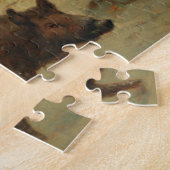 雪の中のイノシシ(Rosa Bonheur) ジグソーパズル (側面)