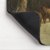 雪の中のイノシシ(Rosa Bonheur) マウスパッド (コーナー)