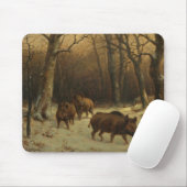 雪の中のイノシシ(Rosa Bonheur) マウスパッド (マウス)