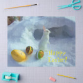 雪の中のイースターバニーと卵 薄葉紙 (クラフト)